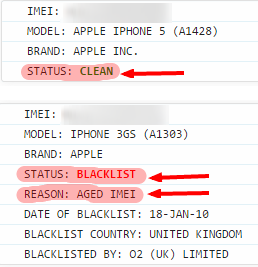 IMEI iPhone Blacklist Checker